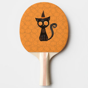 Halloween/cat/pumpkin/fall  ping pong paddle