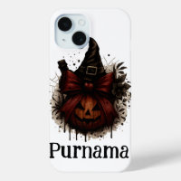 Halloween Cat Pumpkin iPhone Case – Witchy Fall Vi