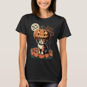 Halloween Cat Pumpkin T-Shirt