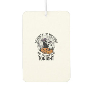 Halloween Cat Quote Spooky Pumpkin Witch Engraving Air Freshener
