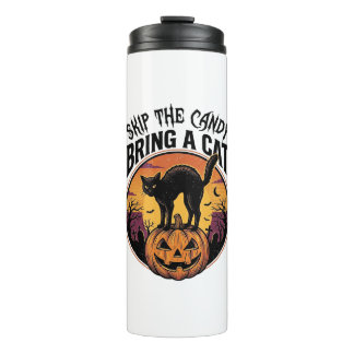 Halloween Cat Shirt for Spooky Cat Lover Gift_1 Thermal Tumbler