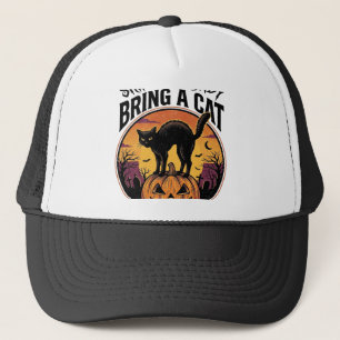 Halloween Cat Shirt for Spooky Cat Lover Gift_1 Trucker Hat