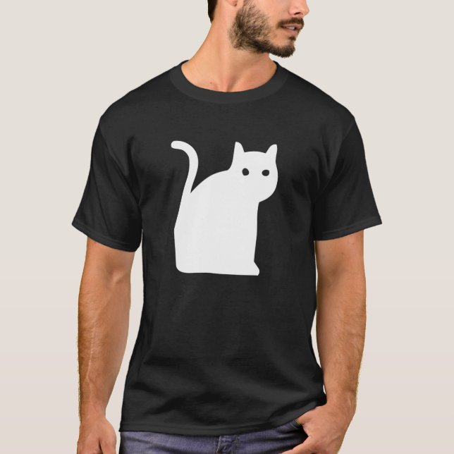 Halloween Cat Sitting Rendy Aesthetic T-Shirt (Front)