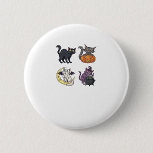 Halloween Cat  Spooky and Stylish Feline-Inspired  2 Inch Round Button
