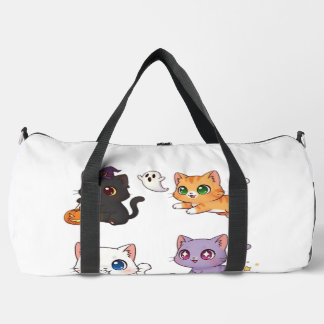 Halloween Cat  Spooky and Stylish Feline-Inspired  Duffle Bag