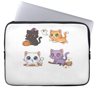 Halloween Cat  Spooky and Stylish Feline-Inspired  Laptop Sleeve