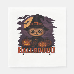 Halloween Cat  Spooky and Stylish Feline-Inspired  Napkin