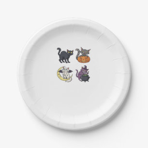 Halloween Cat  Spooky and Stylish Feline-Inspired  Paper Plate