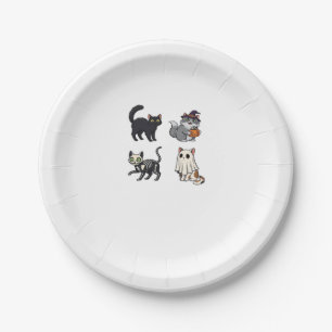 Halloween Cat  Spooky and Stylish Feline-Inspired  Paper Plate
