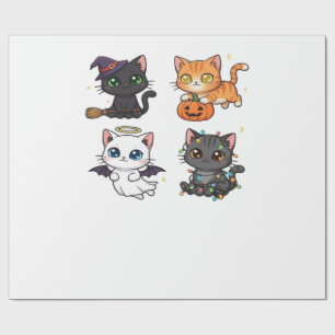 Halloween Cat  Spooky and Stylish Feline-Inspired  Wrapping Paper