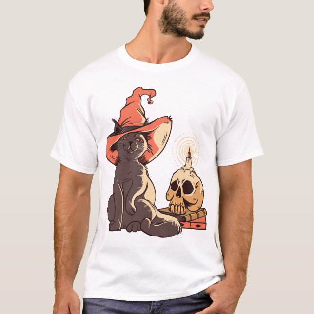 Halloween cat T-Shirt (Front)