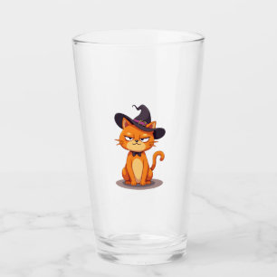 Halloween Cat T-Shirt Kitten Jack O Lantern Kitty Glass