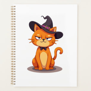 Halloween Cat T-Shirt Kitten Jack O Lantern Kitty  Planner