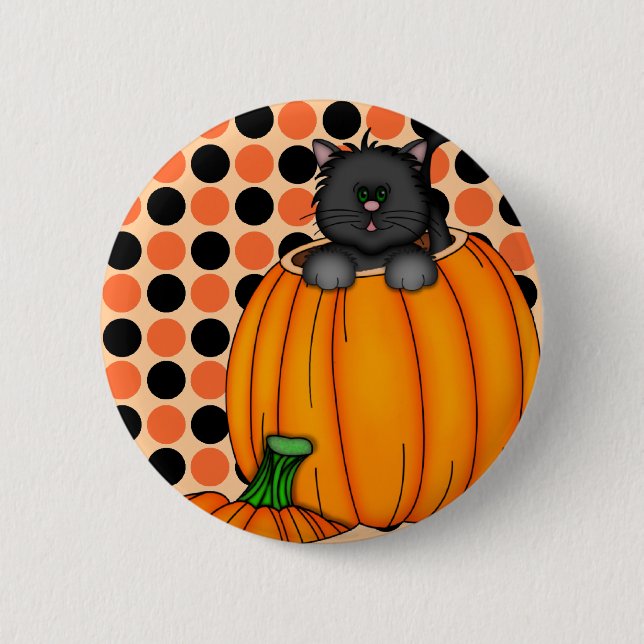 Halloween Cat T-shirts and Gifts 2 Inch Round Button (Front)