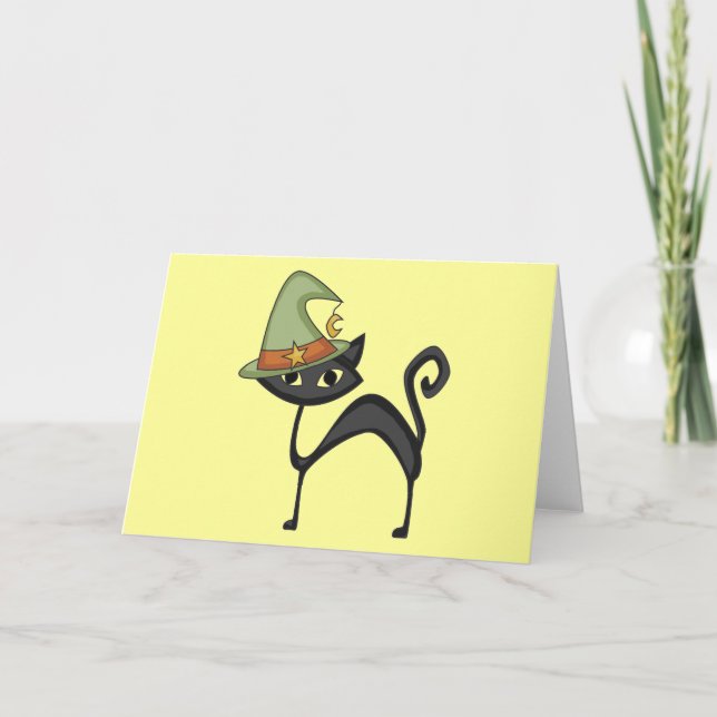 Halloween Cat T-shirts and Gifts Card (Front)