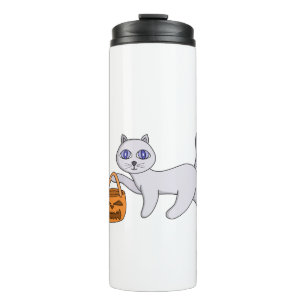 Halloween Cat Thermal Tumbler