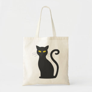 Halloween cat tote bag