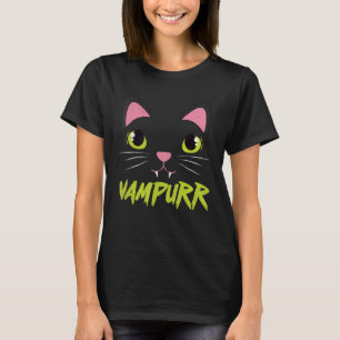 Halloween Cat Vampire Vampurr Women Girl Men Cat T-Shirt