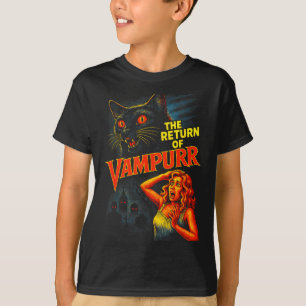 Halloween Cat Vintage 90s Style The Return of T-Shirt