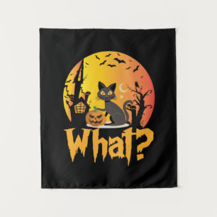 Halloween Cat What Cat Halloween Tapestry