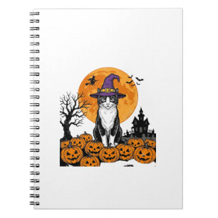 Halloween Cat Witch Pumpkin Vintage Spooky_1 Notebook