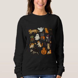 Halloween Cats – Cute Cats in Costumes Design Sweatshirt