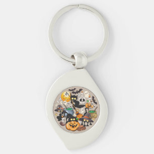 Halloween Cats Funny Party Keychain