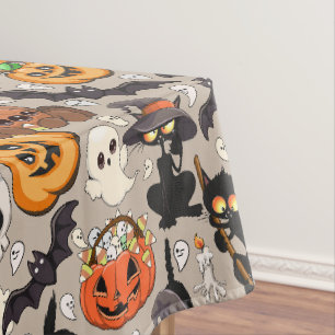 Halloween Cats Funny Party Tablecloth