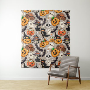 Halloween Cats Funny Party Tapestry