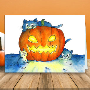 Halloween Cats Greeting Card