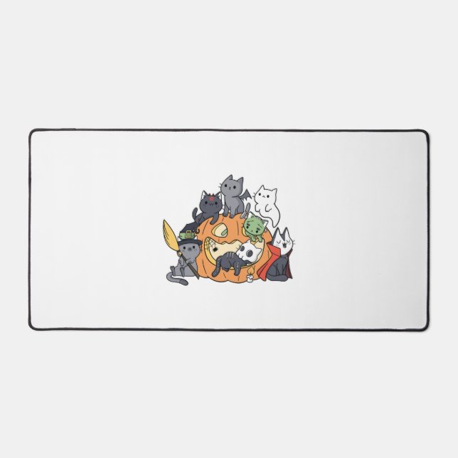 Halloween Cats Kittens Desk Mat (Front)