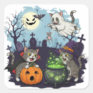 Halloween Cats Sticker