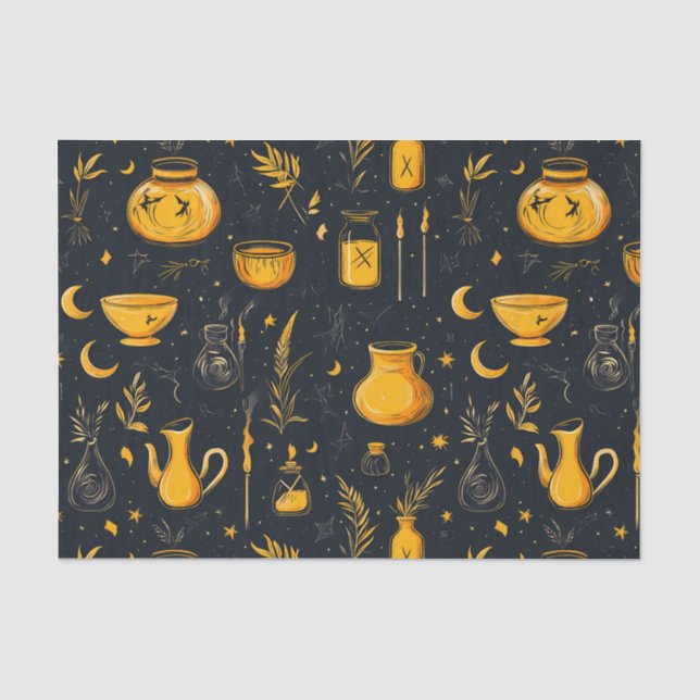 Halloween Cauldrons And Potions  Tissue Paper (Front)