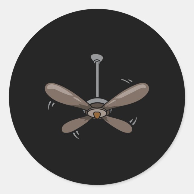 Halloween Ceiling Fan Costume Funny Easy Lazy Last Classic Round Sticker (Front)