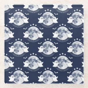 Halloween celebration glass coaster
