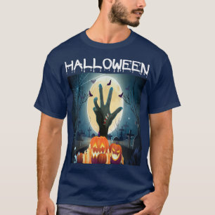 Halloween Cemetery Zombie Witch Pumpkin  299 3406 T-Shirt