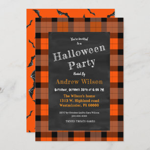 Halloween Chalkboard Invitation