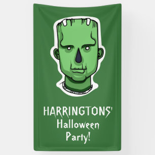 Halloween Characters custom text banner 3/4
