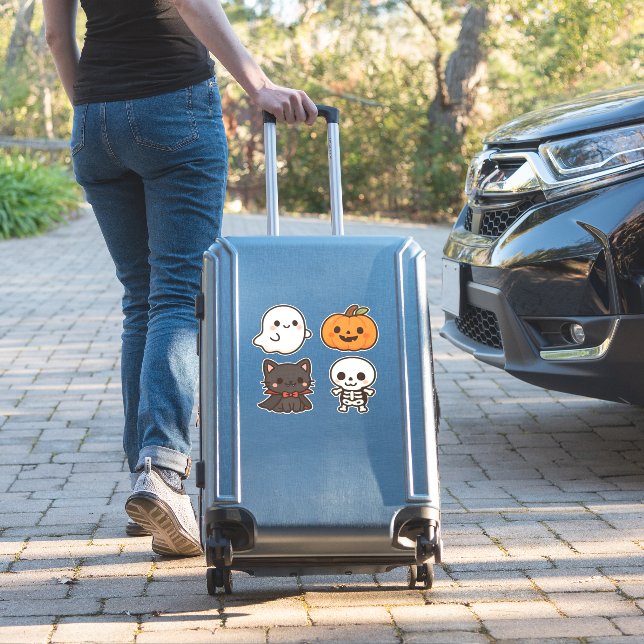 Halloween Characters – Ghost, Pumpkin, Black Cat & (Suitcase Insitu)
