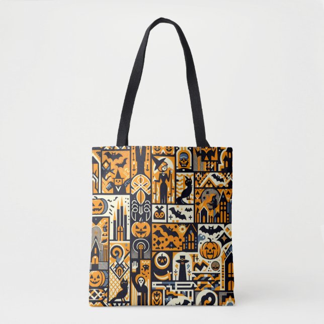 Halloween Characters Tote Bag (Front)