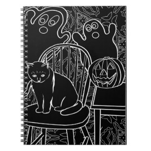 Halloween Chat et Fantômes Carnet