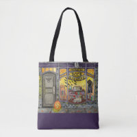 Halloween Chat et livre Boutique Sac fourre-tout d