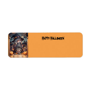 Halloween chat et tour ou traiter l'enfant