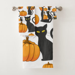 Halloween Chat noir Citrouille amusant