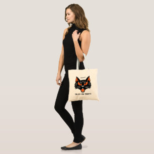 Halloween Chat noir Tricot ou sac de traitement av