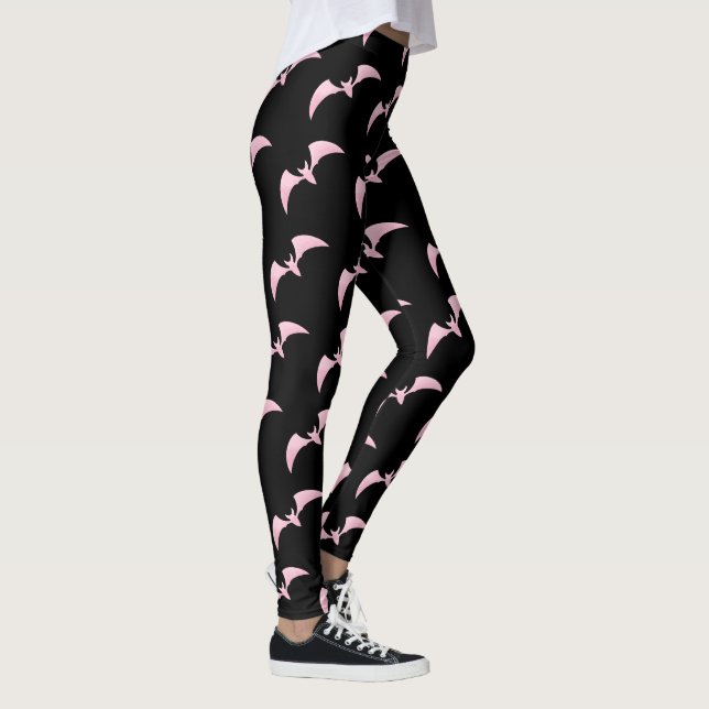 Halloween chauves-souris roses Leggings Motifs (Droite)