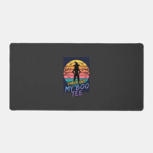 Halloween Check Out My Boo Tee Design_1 Desk Mat