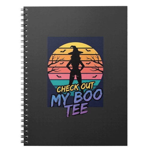 Halloween Check Out My Boo Tee Design_1 Notebook (Front)