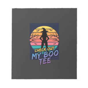 Halloween Check Out My Boo Tee Design_1 Notepad