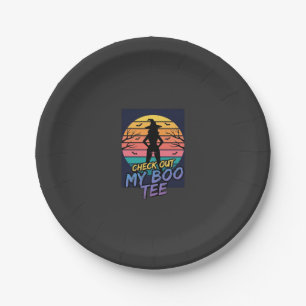Halloween Check Out My Boo Tee Design_1 Paper Plate